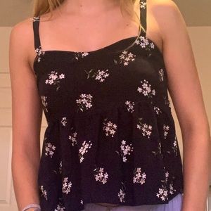 hollister floral tank